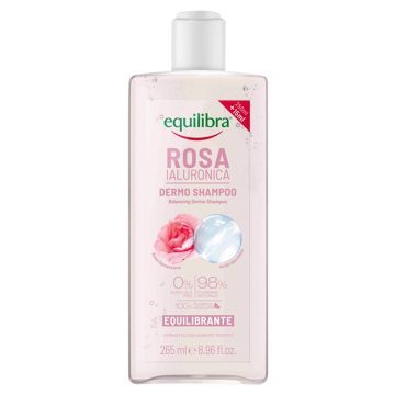 Equilibra, szampon równoważący róża i kwas hialuronowy, 265 ml