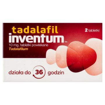 Tadalafil Inventum, 10 mg, tabl. powl., 2 szt