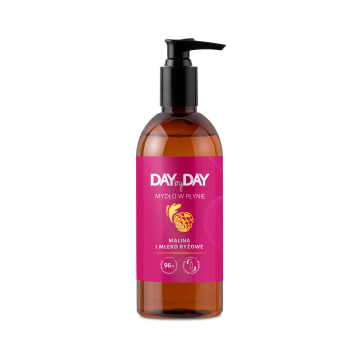 DAYbyDAY Mydło w płynie, malina i mleko ryżowe, 400 ml