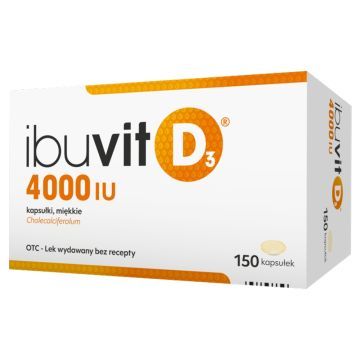 Ibuvit D3 4000 IU, 4000 IU, kaps.miekkie, 150 szt