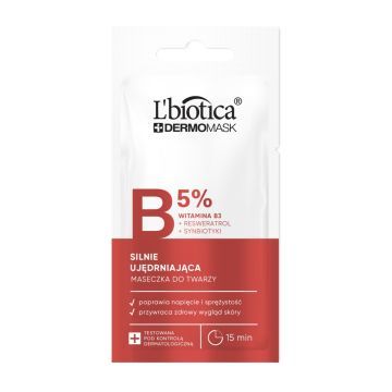 L'biotica Dermomask, silnie ujędrniająca maska z witaminą B3, 8ml
