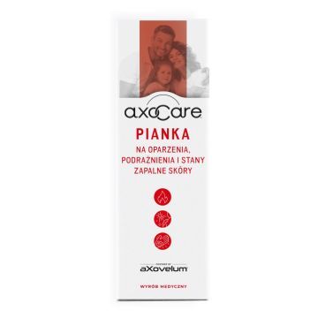 Axocare Pianka na oparzenia podrażnienia i stany zapalne skóry, 85 ml