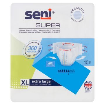 Seni Super, pieluchomajtki, extra large, dla dorosłych, 10 szt