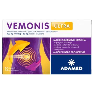 Vemonis Ultra, tabletki powlekane, 12 szt