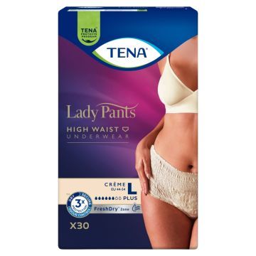 Tena Lady Pants Plus,majtki,chłonne,Creme,L, 30 szt(782682)