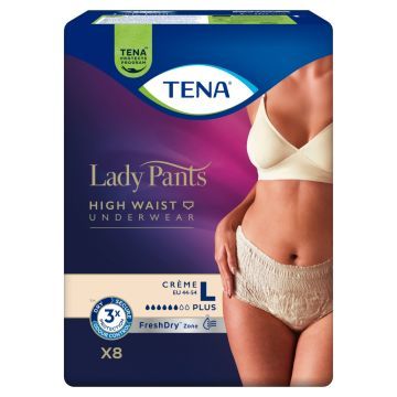 Tena Lady Pants Plus,majtki,chłonne,Creme,L, 8 szt(782680)