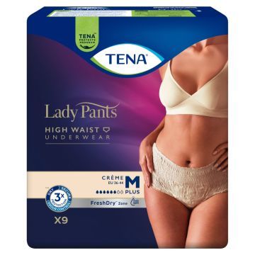 Tena Lady Pants Plus,majtki,chłonne,Creme,M, 9 szt(782560)