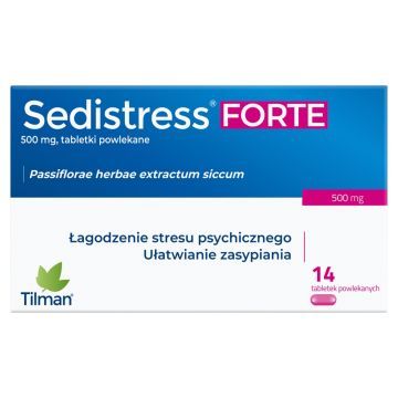 Sedistress Forte, 500 mg, tabl.powl., 14 szt
