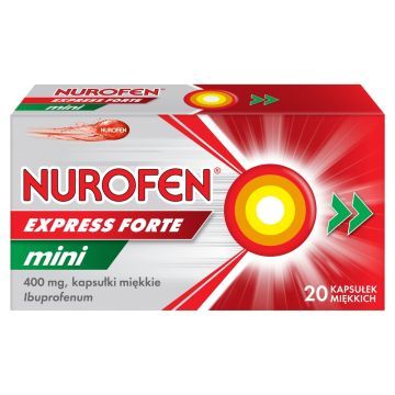 Nurofen Express Forte Mini, 400 mg, kapsułki miękkie, 20 szt