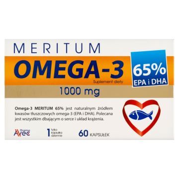 Omega 3 Meritum 65%, kapsułki, 60 szt.