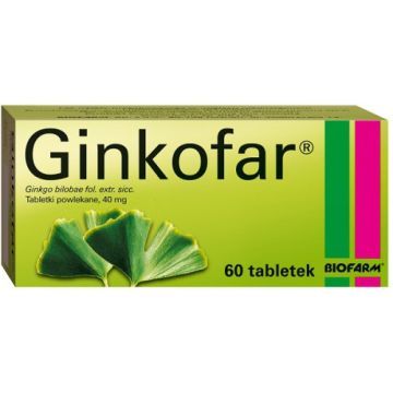 Ginkofar, 40 mg, tabl.powl., 60 szt,bl(6x10)