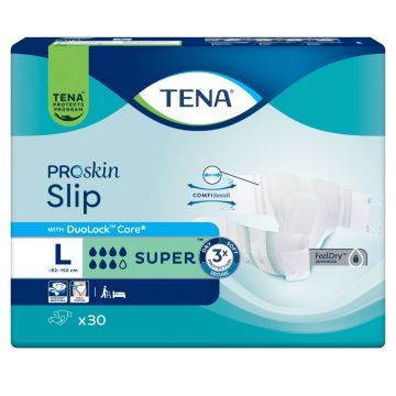 Tena Slip ProSkin, pieluchomajtki, super, L, 30 szt,(711404)