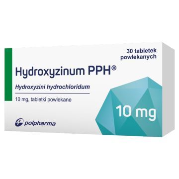 Hydroxyzinum PPH, 10 mg, tabl.powl., 30szt
