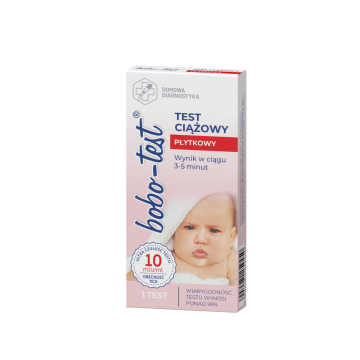 Bobo-Test, test ciążowy płytkowy, 10mlU/ml, 1 szt