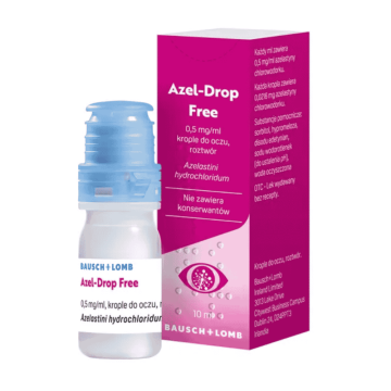 Azel-Drop Free, 0,5 mg/ml, krople do oczu, 10 ml,butel.