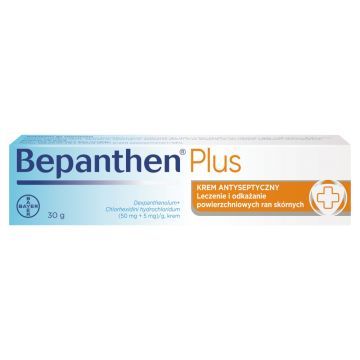 Bepanthen Plus, krem antyseptyczny na rany, 30 g