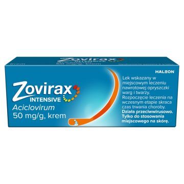 Zovirax Intensive, 50 mg / g, krem, 2 g
