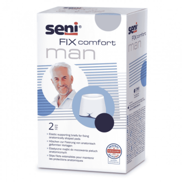Seni Fix Comfort Man, majtki, elast.,mocuj.,czarne,r.L, 2szt