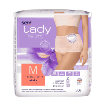 Seni Lady Pants, majtki chłonne, r.M, 30 szt