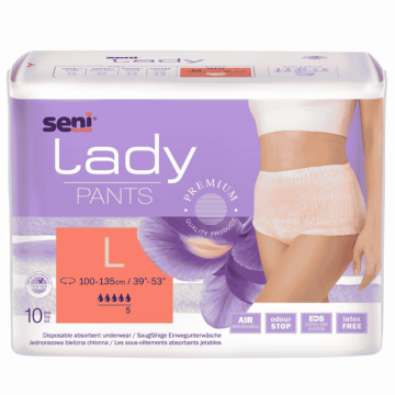 Seni Lady Pants, majtki chłonne, r.L, 30 szt