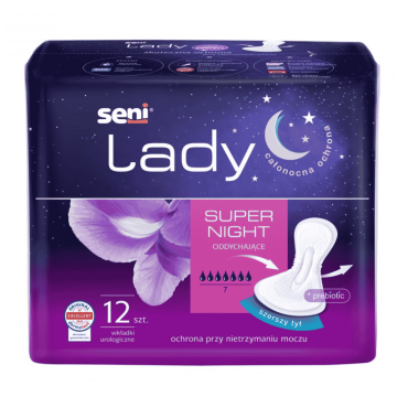 Seni Lady super Night, wkładki, urolog., 12 szt
