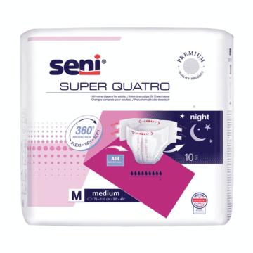 Seni Super Quatro, pieluchomajtki, medium, 10 szt