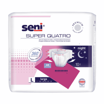 Seni Super Quatro, pieluchomajtki, large, 10 szt