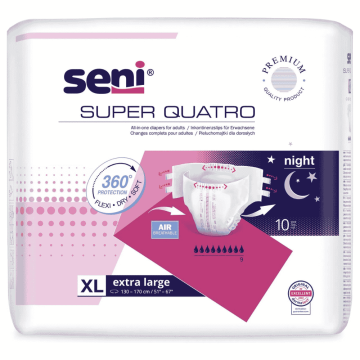 Seni Super Quatro, pieluchomajtki, extra large, 10szt