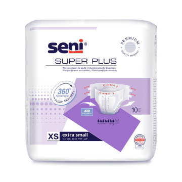 Seni Super Plus, pieluchomajtki, extra small, dla dorosłych, 10 szt
