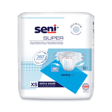 Seni Super, pieluchomajtki, extra small, dla dorosłych, 10 szt
