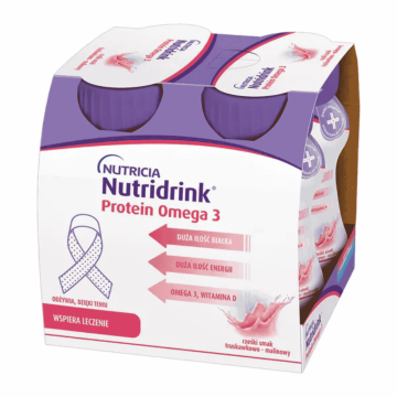 Nutridrink Protein Omega 3,płyn, rześki smak mango-brzoskwinia, 24x125 ml