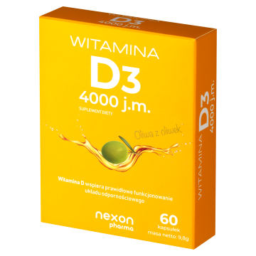 Witamina D3 4000 j.m., kapsułki, 60 szt.