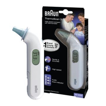 Braun IRT-3030 Thermoscan 3, termometr do ucha, 1 szt.