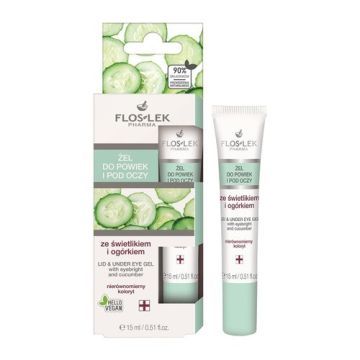 Flos-Lek, żel do powiek i pod oczy ze świetlikiem i ogórkiem, 15 ml