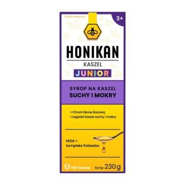 Honikan Kaszel Junior, syrop na kaszel suchy i mokry, 230 g