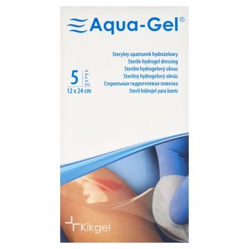 Aqua-Gel, opatrunek hydrożelowy, 12 cm x 24 cm, 1 sztuka