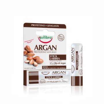 Equilibra, Arganowy balsam do ust w sztyfcie, 5,5 ml