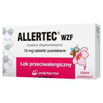 Allertec WZF, 10 mg, tabletki powlekane, 7 szt.