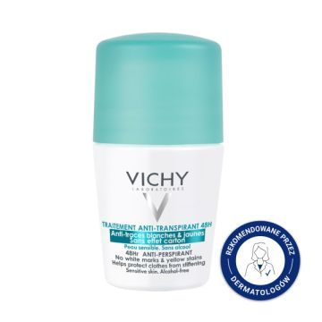 Vichy, antyperspirant w kulce 48h, przeciw śladom na ubraniach, 50 ml
