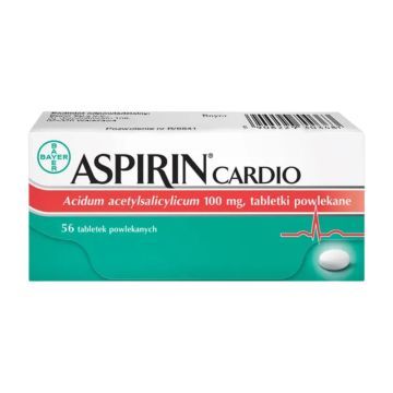 Aspirin Cardio,100 mg, tabl.powl.,56 szt