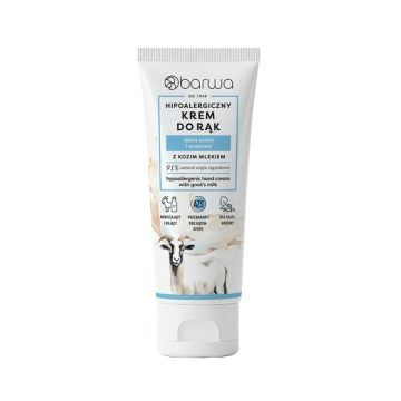 Barwa, Hipoalergiczny krem do rąk kozie mleko skóra sucha, 75 ml