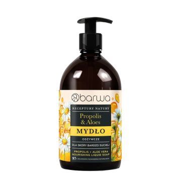 Barwa, Mydło w płynie odżywcze Propolis + Aloes Receptury Natury, 480 ml