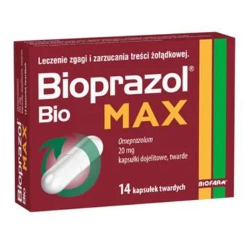 Bioprazol Bio Max, 20 mg, kapsułki dojelitowe, twarde