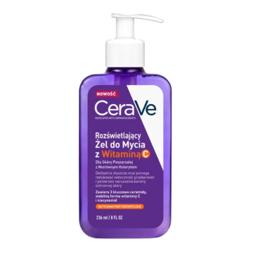 CeraVe, żel do mycia, rozświetlający, z witaminą C, 236 ml