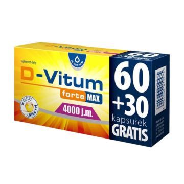 D-Vitum Forte Max 4000 j.m, kaps.,90 szt (60szt+30szt)