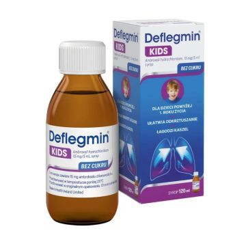 Deflegmin Kids, 15 mg/5 ml, syrop, 120 ml