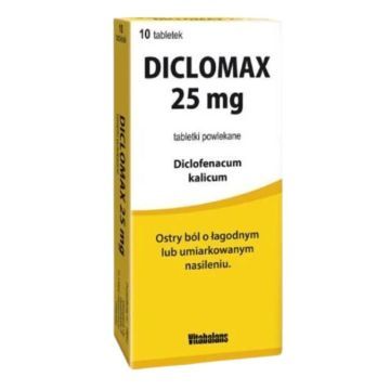 Diclomax, 25 mg, tabl.powl., 10 szt