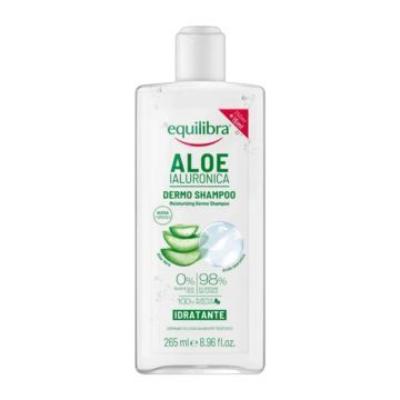 Equilibra, Nawilżający szampon aloesowy do włosów, 265 ml