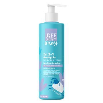 Idee Derm Baby, zel, 3w1, do mycia twarzy,ciala,wlos.,400ml