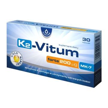 K2-Vitum forte 200 mcg MK-7, kaps., 30 szt
